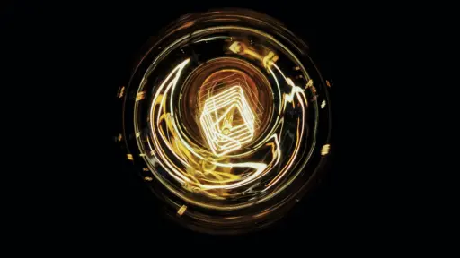 Close up of filament in light bulb